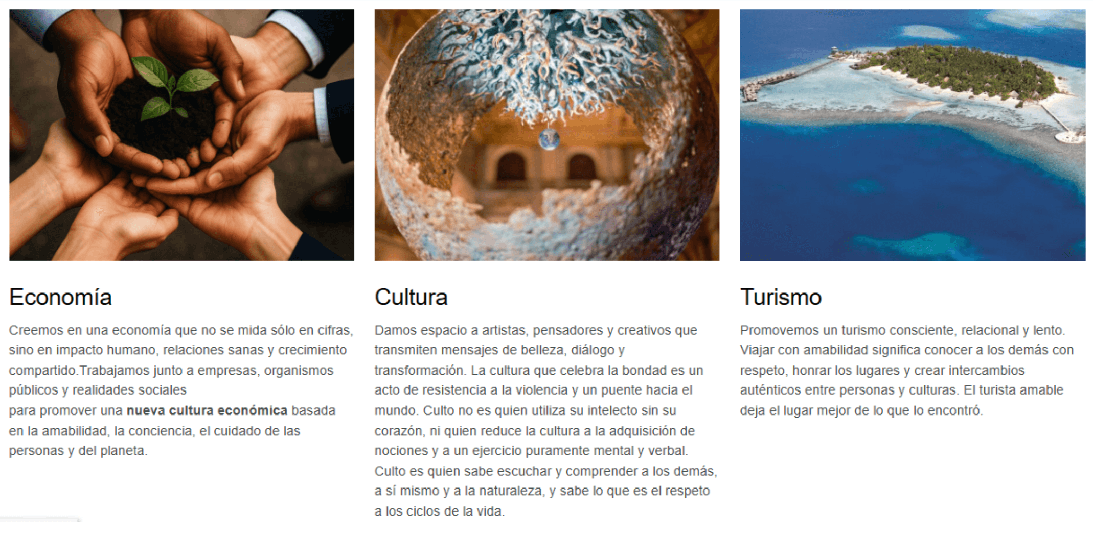 Áreas de impacto: Economía, Cultura y Turismo