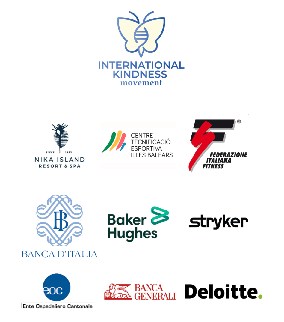 Alianzas corporativas del International Kindness Movement con Banca d'Italia, Baker Hughes, Stryker, Deloitte y otras organizaciones